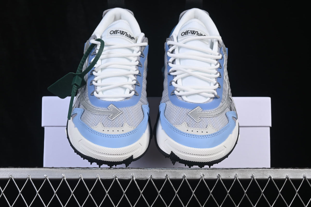 Off-White ODSY-2000 Grey and Blue Retro Running Sneakers