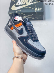 Nike Air Force 1 ’07 Low Navy and Gray Sneakers