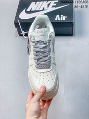 Nike Air Force 1 Love You Forever Sneakers, Ivory Grey DN9688-143