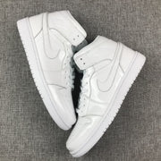 Jordan Air Jordan 1 Mid White Patent-Style Sneakers BQ6472-111