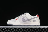 Nike SB Dunk Low Supreme Sneakers White Grey Red BB7518-025