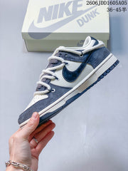Nike SB Dunk Low White Navy Gray Sneakers YX5066-286