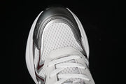 GCDESIGN G24X4338 Chunky Sneakers, White, Silver & Burgundy