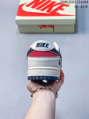 Nike SB Dunk Low Stüssy Collaboration Sneakers, Sail Navy Red