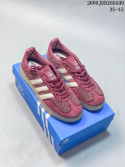 adidas Originals Gazelle Indoor Sneakers, Blue and Burgundy
