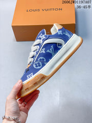 Louis Vuitton Tilted Blue Monogram Lace-Up Sneakers