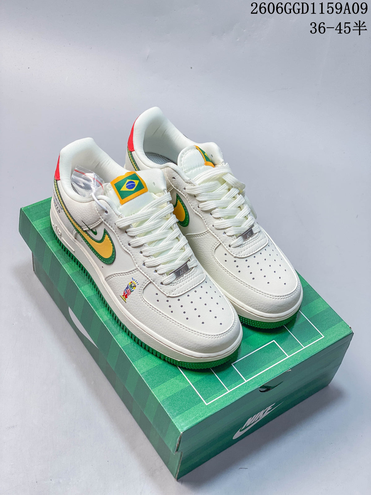 Nike Air Force 1 Low Brazil 2016 White Green Yellow