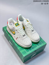 Nike Air Force 1 Low Brazil 2016 White Green Yellow