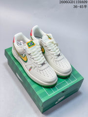 Nike Air Force 1 Low Brazil 2016 White Green Yellow