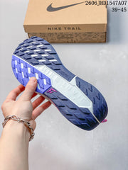 Nike ReactX Pegasus Trail 5 Trail Running Shoes, Gray and Purple