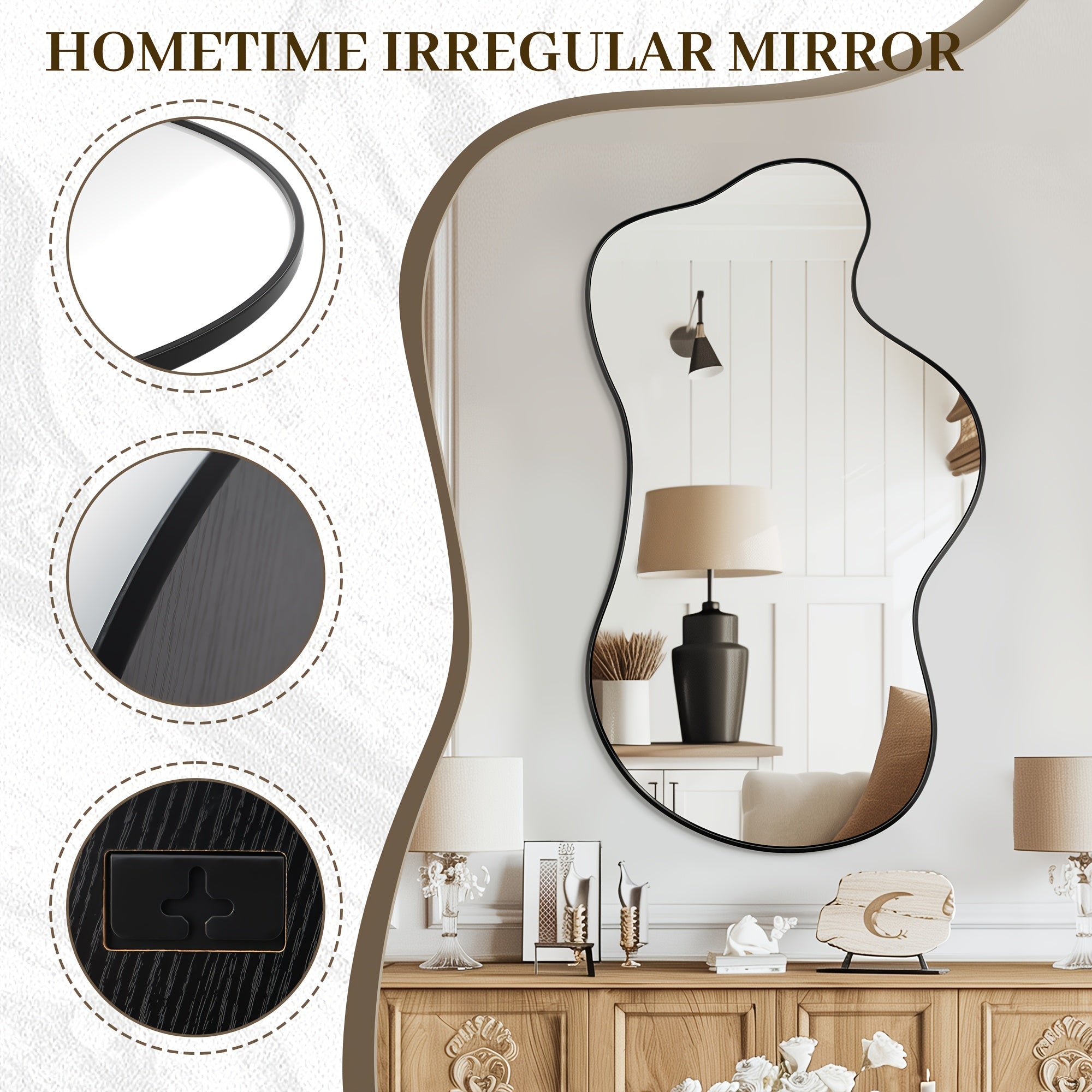 Furnbar Irregular Wall Mirror, 22\