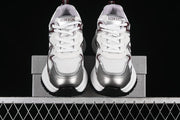 GCDESIGN G24X4338 Chunky Sneakers, White, Silver & Burgundy