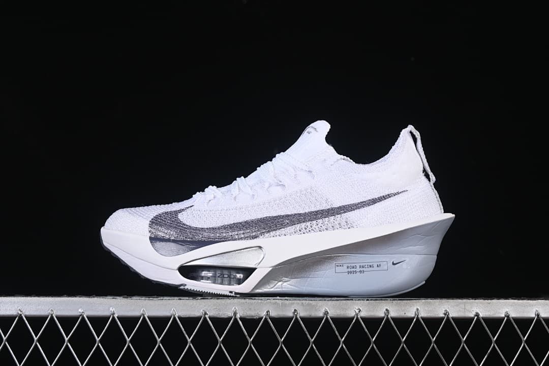 Nike ZoomX Vaporfly Next% 3 Road Racing Shoes, White/Grey