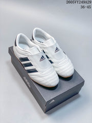 adidas Taekwondo Low-Top Sneakers in White and Navy