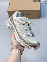 Salomon XT-6 Trail Running Shoes, White and Taupe, 06JLD344A04