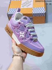 Louis Vuitton Trainer Sneakers in Lavender and Gum