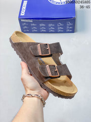 Birkenstock Arizona Two-Strap Sandals, Suede-Style Upper