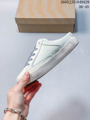 Golden Goose Super-Star White Slide Sneakers Pink Star