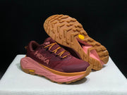 HOKA Skyline Float X Trail Sneakers in Burgundy and Pink