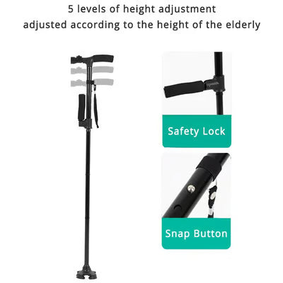 Electronics & Gadgets Aluminum alloy with Led light non-slip foldable walking stick