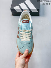 adidas VL Court Classic Sneakers, Blue and Brown