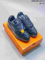 Louis Vuitton Trainer Low-Top Sneakers in Dark Navy