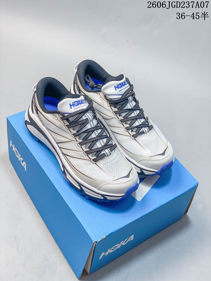 HOKA Mafate Speed 2 Trail Running Shoes White Blue