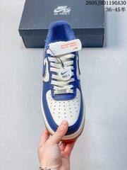 Nike Air Force 1 ’07 LV8 Blue and White Low-Top Sneakers
