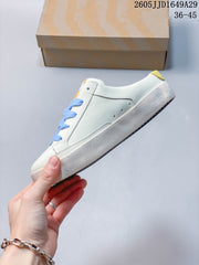 Golden Goose Super-Star White Sneakers with Red Glitter Star
