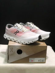 On Cloud 6 Push Sneakers in White and Pink