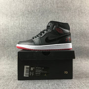 Air Jordan 1 Mid Black Red White High-Top Sneakers