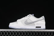 Nike SB Dunk Low White Silver Glitter Sneakers