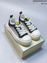 Fendi 06GDD605A05 Navy Patterned Low-Top Sneakers