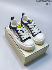 Fendi 06GDD605A05 Navy Patterned Low-Top Sneakers