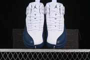 Air Jordan 12 Retro White and Navy Sneakers