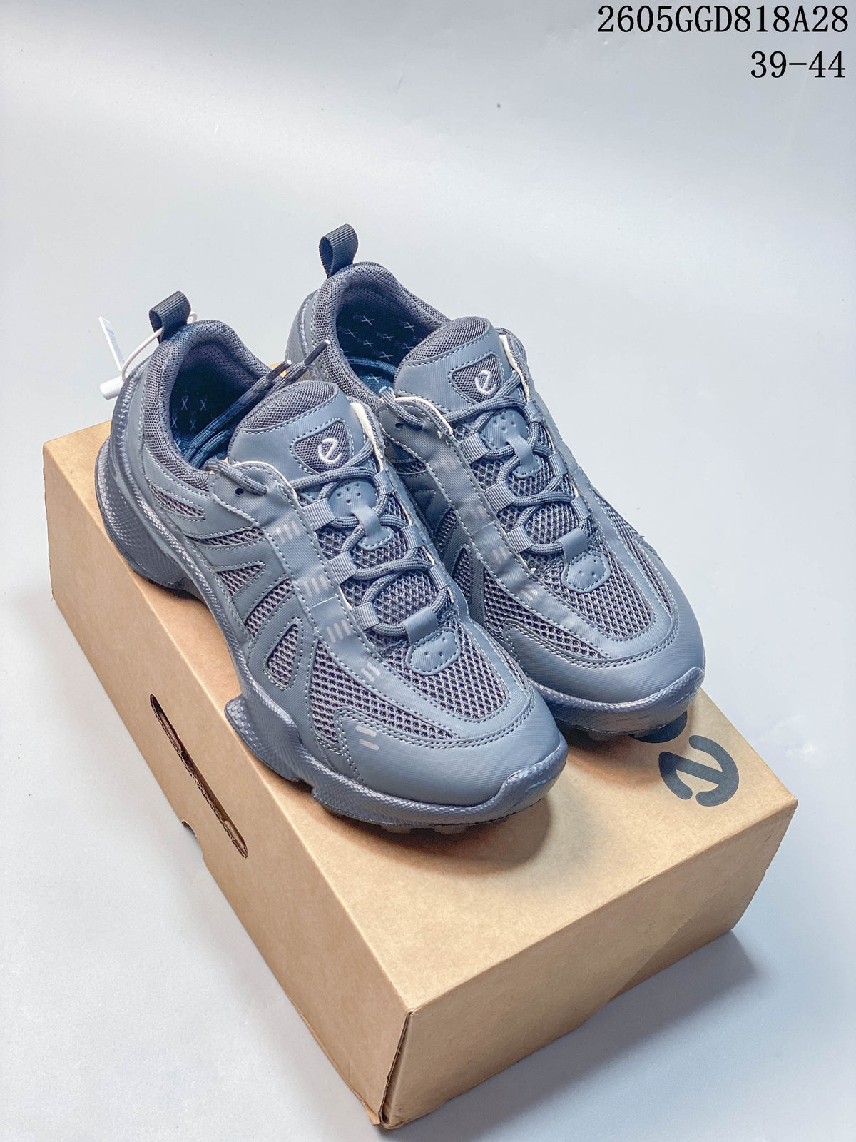Ecco Mesh Panel Casual Sneakers in Gray