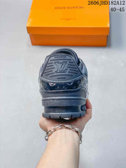 Louis Vuitton Trainer Low-Top Sneakers in Dark Navy