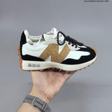 New Balance MS327KA1 Retro Lifestyle Sneakers, White and Black