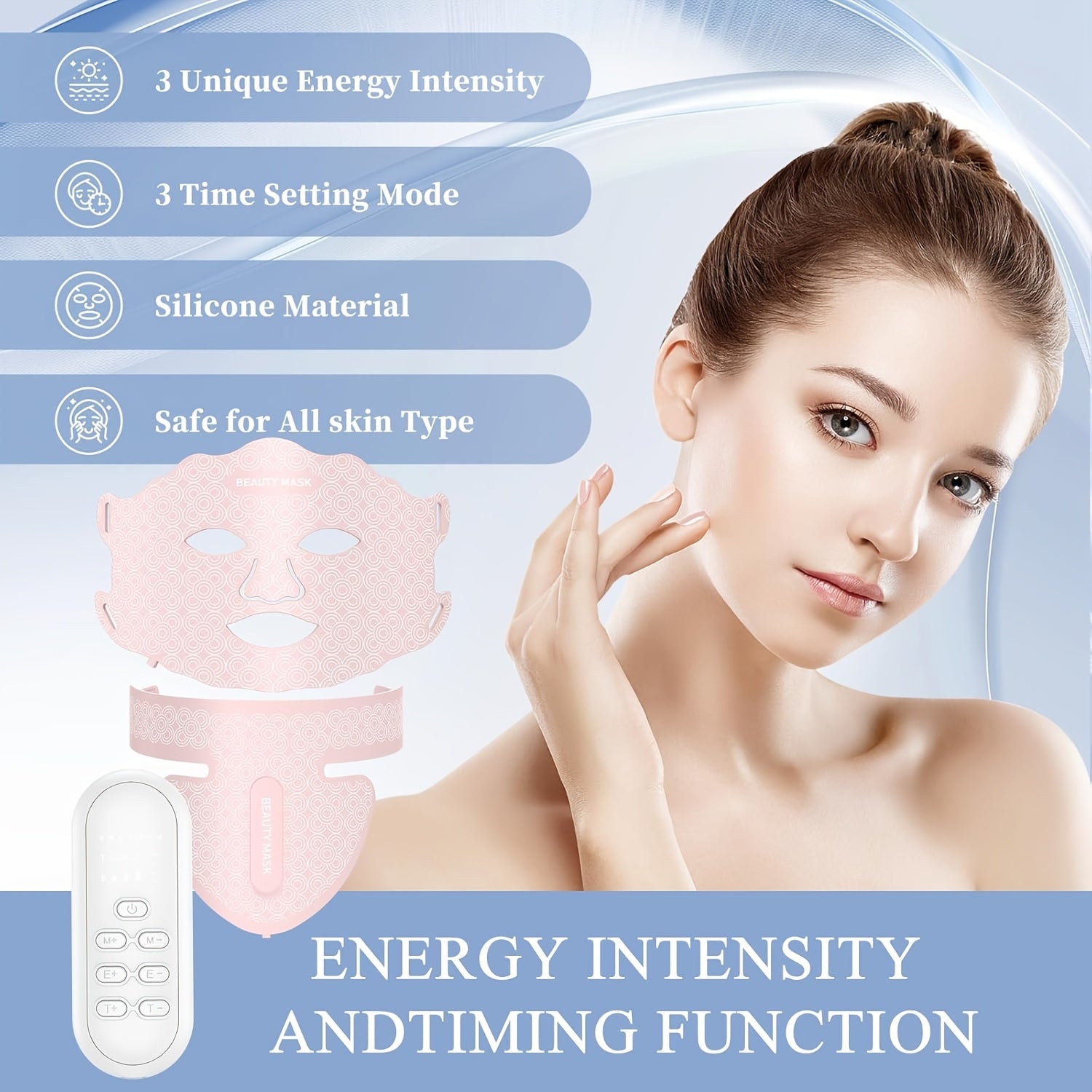 LED Beauty Mask for Home Use, Typically 10\u002F15\u002F20 Minutes, Convenient and Portable, USB, Best Choice for Mom and Girlfriend