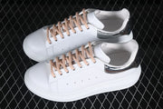 Alexander McQueen White Sneakers with Silver Mirror Heel