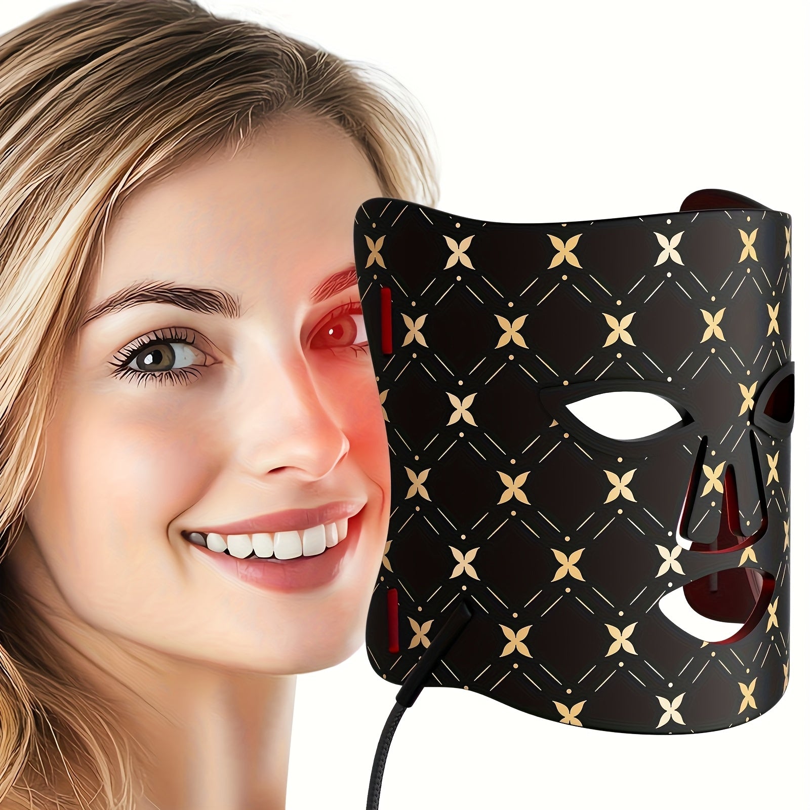 FDA Cleared LED Red Light Relax Mask, 630 Nm And 830 Nm Wavelength LED Home Light Relax Device, Electric Beauty Mask Device, Facial Skin Care Device