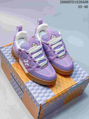 Louis Vuitton Trainer Sneakers in Lavender and Gum