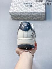 Nike Air Force 1 '07 Low Sneakers White Gray Navy