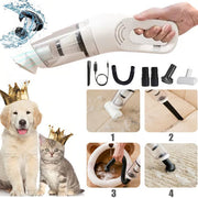 Pet Hair Grooming Vacuum Kit – Motorized Brush, 99.97% Filtration, Multi-Attachment