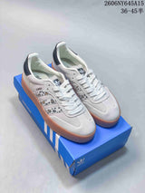 adidas Sambae JI4226 Platform Sneakers, Gray with Gum Sole