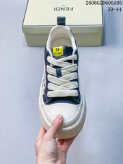 Fendi 06GDD605A05 Navy Patterned Low-Top Sneakers