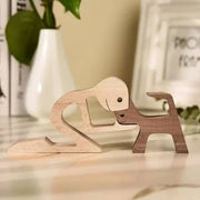 Handcrafted Wood Pet & Child Sculpture – Personalized Dog Cat Figurine Home Decor Gift