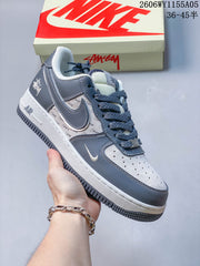 Nike Air Force 1 Low '07 x Supreme White and Navy Sneakers