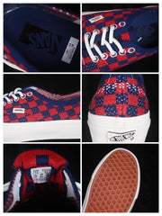 Vans LX Authentic 44 EK Sneakers Punch Check Red Blue VN000EJCRDB
