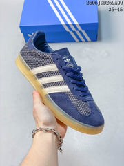 adidas Originals Gazelle Indoor Sneakers, Blue and Burgundy